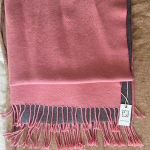 Pink and Gray Reversible Scarf Wrap Pretty Persuasions